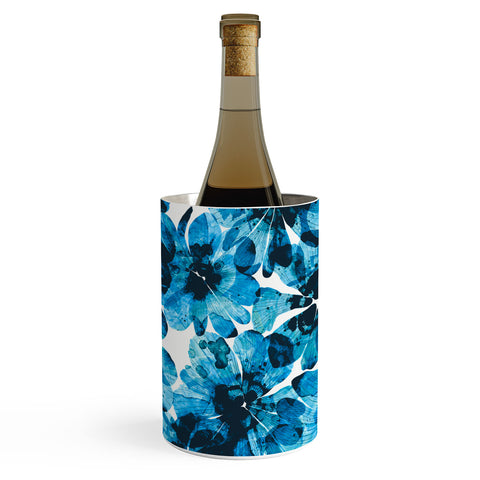 Marta Barragan Camarasa Blueish flowery brushstrokes Wine Chiller