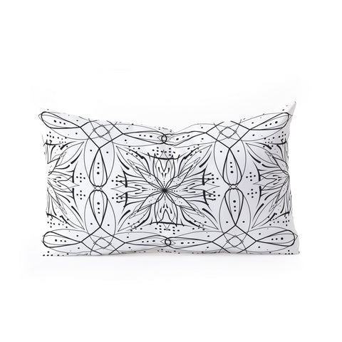 Marta Barragan Camarasa BW starry abstract mosaic Oblong Throw Pillow