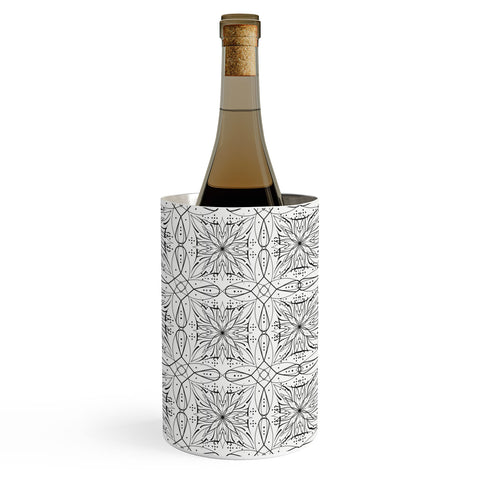 Marta Barragan Camarasa BW starry abstract mosaic Wine Chiller