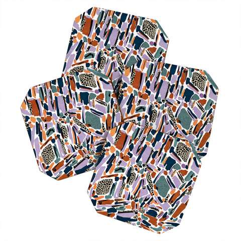 Marta Barragan Camarasa Colorful artistic abstract G90 Coaster Set