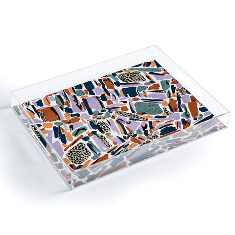 Marta Barragan Camarasa Colorful artistic abstract G90 Acrylic Tray
