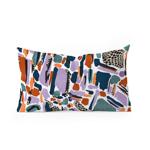 Marta Barragan Camarasa Colorful artistic abstract G90 Oblong Throw Pillow