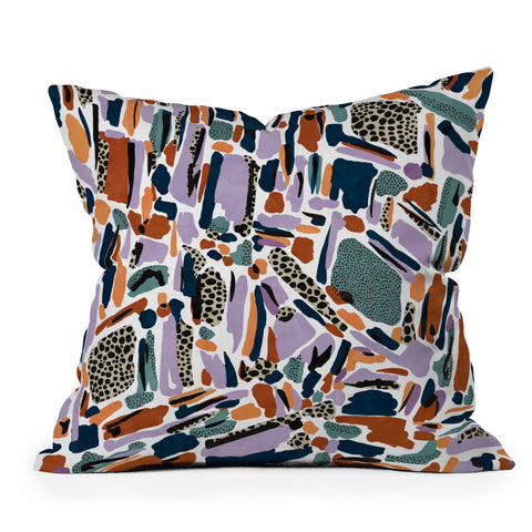 Marta Barragan Camarasa Colorful artistic abstract G90 Outdoor Throw Pillow