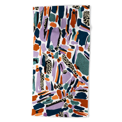 Marta Barragan Camarasa Colorful artistic abstract G90 Beach Towel