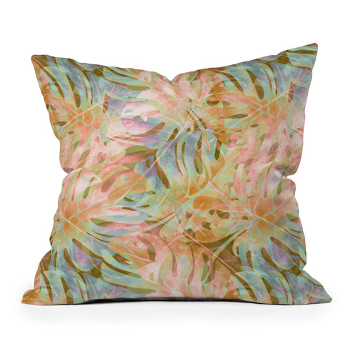 Marta Barragan Camarasa Colorful tropical summer Outdoor Throw Pillow