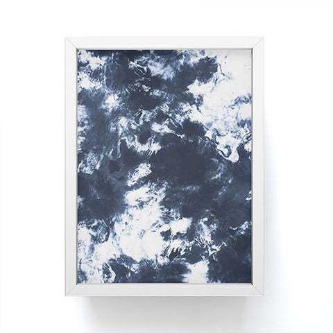 Marta Barragan Camarasa Dark blue watercolor stains 22 Framed Mini Art Print