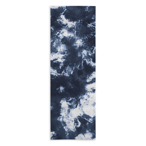 Marta Barragan Camarasa Dark blue watercolor stains 22 Yoga Towel