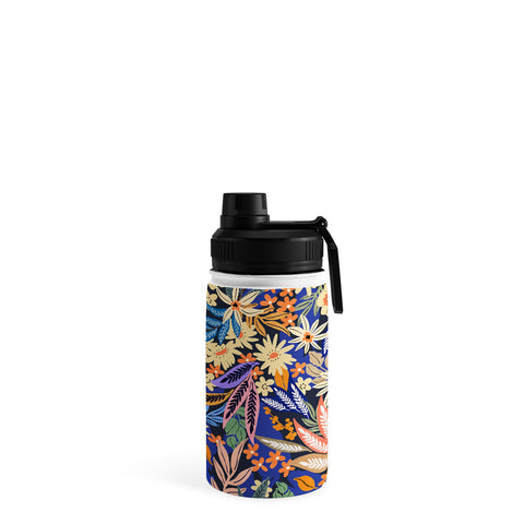 Marta Barragan Camarasa Dark flowered blooms colorful Water Bottle