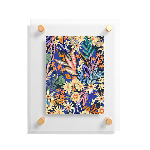 Marta Barragan Camarasa Dark flowered blooms colorful Floating Acrylic Print
