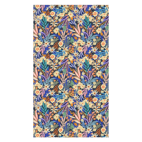 Marta Barragan Camarasa Dark flowered blooms colorful Tablecloth