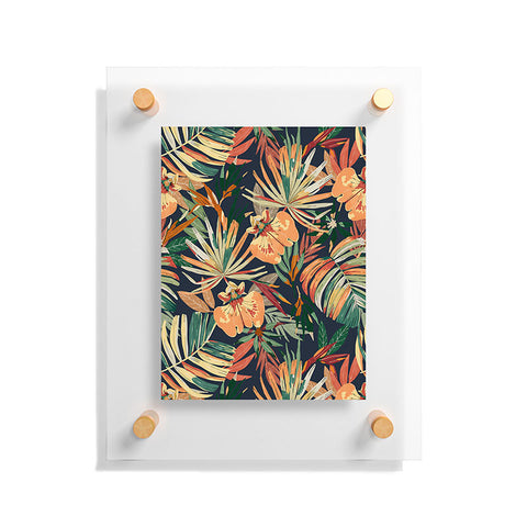 Marta Barragan Camarasa Dark tropical botanical wild A Floating Acrylic Print