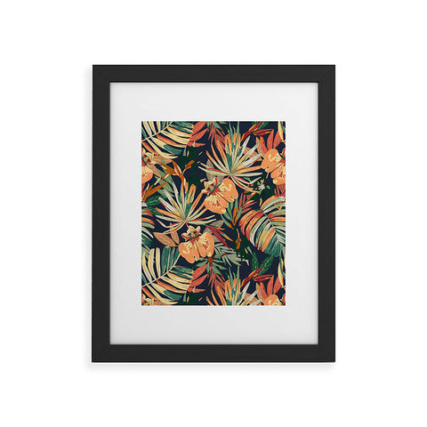 Marta Barragan Camarasa Dark tropical botanical wild A Framed Art Print
