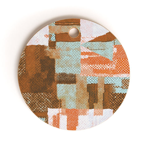 Marta Barragan Camarasa Desert textile cutout pattern Cutting Board Round