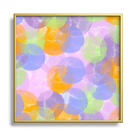 Marta Barragan Camarasa Dots summer colors A Square Metal Framed Art Print