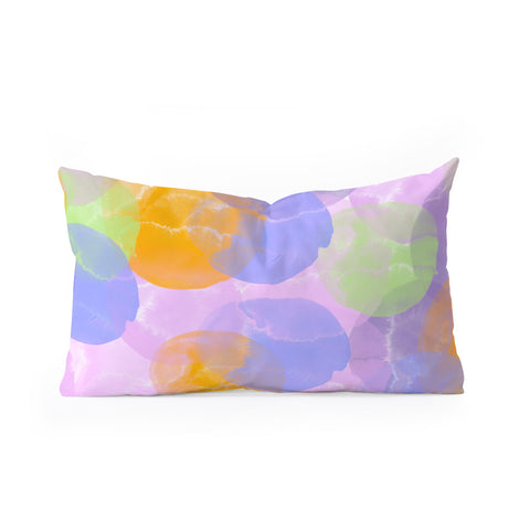 Marta Barragan Camarasa Dots summer colors A Oblong Throw Pillow