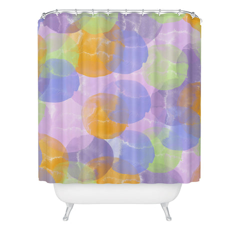 Marta Barragan Camarasa Dots summer colors A Shower Curtain
