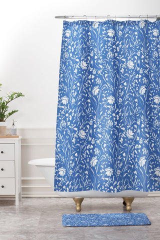 Marta Barragan Camarasa Floral perennial pleasure W Shower Curtain And Mat