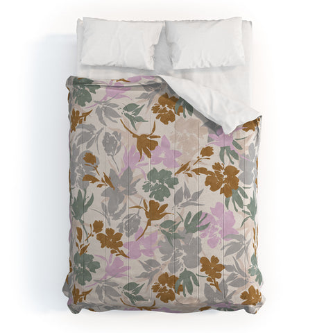 Marta Barragan Camarasa Flowery meadow pastel colors Comforter