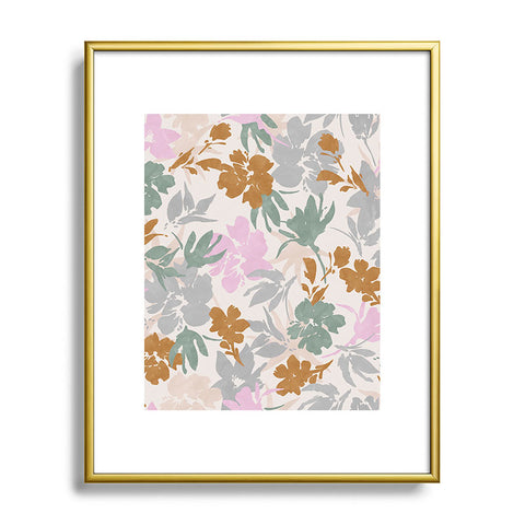 Marta Barragan Camarasa Flowery meadow pastel colors Metal Framed Art Print