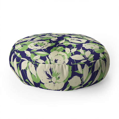 Marta Barragan Camarasa Garden floral shapes TS Floor Pillow Round