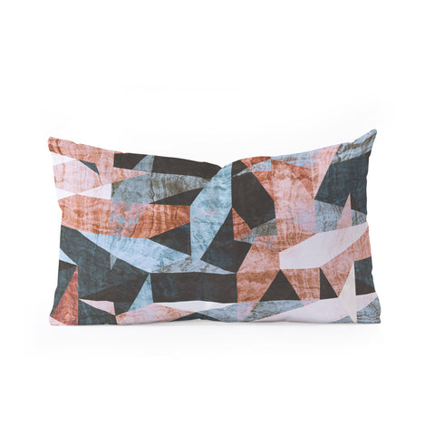 Marta Barragan Camarasa Geometric shapes textures Oblong Throw Pillow