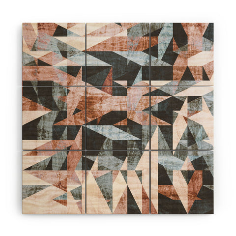 Marta Barragan Camarasa Geometric shapes textures Wood Wall Mural