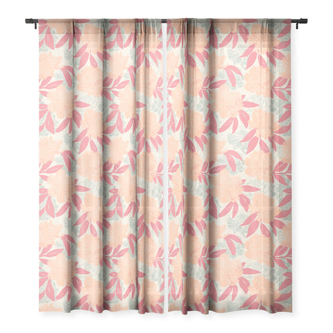 Marta Barragan Camarasa Modern floral PFC24 Sheer Window Curtain