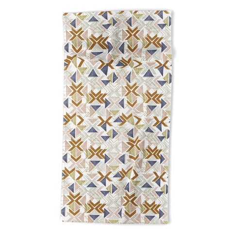Marta Barragan Camarasa Modern geometric boho 3S Beach Towel