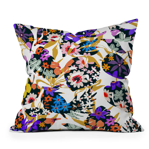 Marta Barragan Camarasa Modern tropical floral Outdoor Throw Pillow