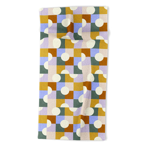 Marta Barragan Camarasa Mosaic geometric forms DP Beach Towel