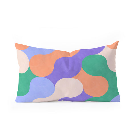 Marta Barragan Camarasa Mosaic retro colorful MD Oblong Throw Pillow