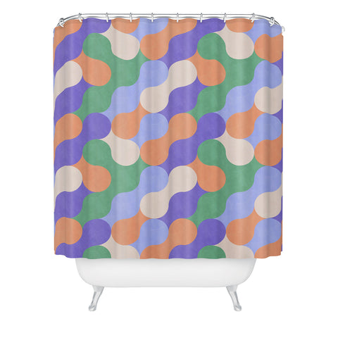 Marta Barragan Camarasa Mosaic retro colorful MD Shower Curtain