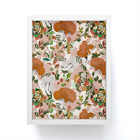 Marta Barragan Camarasa Mushrooms flowery meadow Framed Mini Art Print