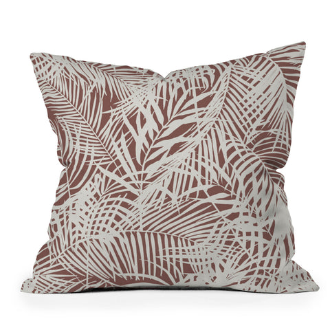 Marta Barragan Camarasa Palm leaf monochrome WPM Throw Pillow