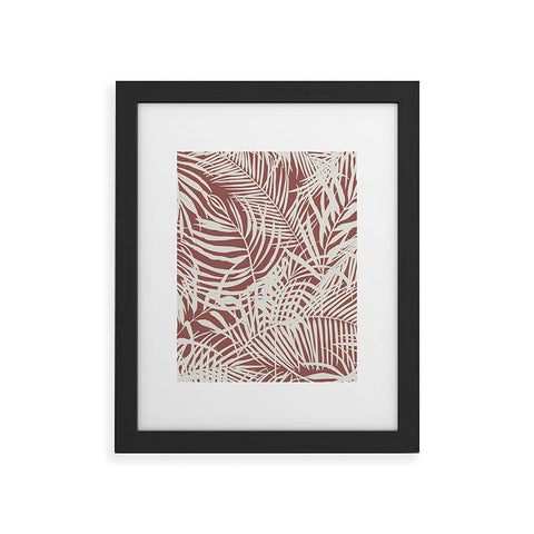 Marta Barragan Camarasa Palm leaf monochrome WPM Framed Art Print