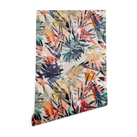 Marta Barragan Camarasa Palms leaf colorful paint 2PB Wallpaper