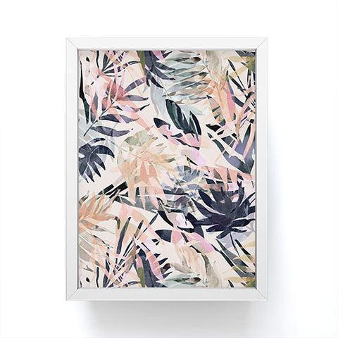 Marta Barragan Camarasa Palms leaf colorful paint PB Framed Mini Art Print