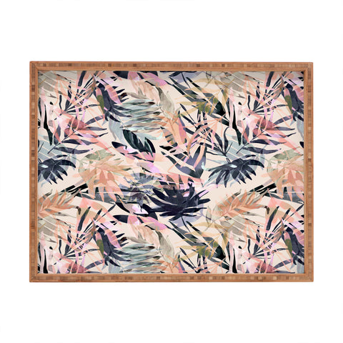 Marta Barragan Camarasa Palms leaf colorful paint PB Rectangular Tray