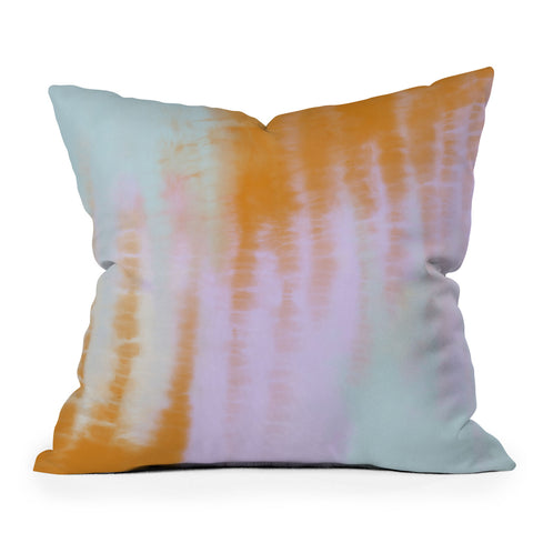Marta Barragan Camarasa Pastel colors tie dye 71 Outdoor Throw Pillow