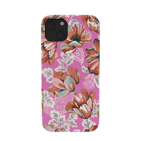 Marta Barragan Camarasa Pink flowers and paisleys B Phone Case
