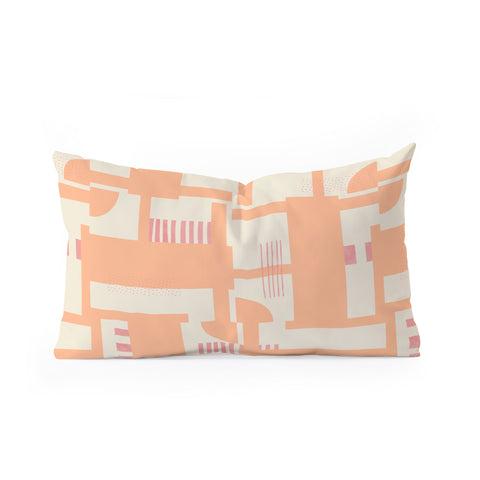 Marta Barragan Camarasa Playful geometric stripes PF Oblong Throw Pillow