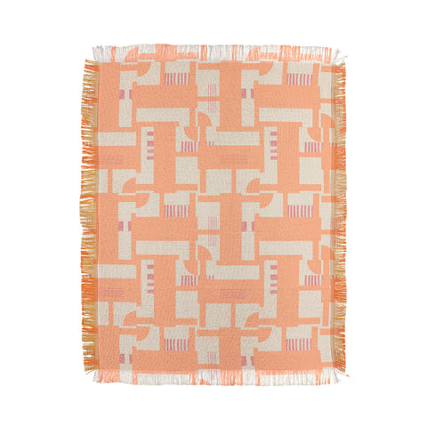 Marta Barragan Camarasa Playful geometric stripes PF Throw Blanket