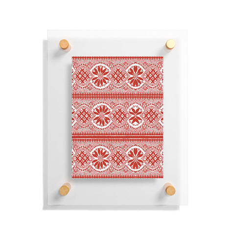 Marta Barragan Camarasa Red ethnic motif 23 Floating Acrylic Print