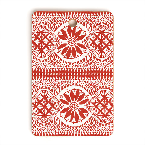 Marta Barragan Camarasa Red ethnic motif 23 Cutting Board Rectangle