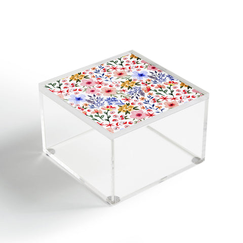 Marta Barragan Camarasa Simple colorful flowery meadow Acrylic Box