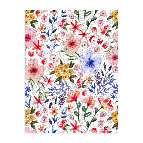 Marta Barragan Camarasa Simple colorful flowery meadow Puzzle