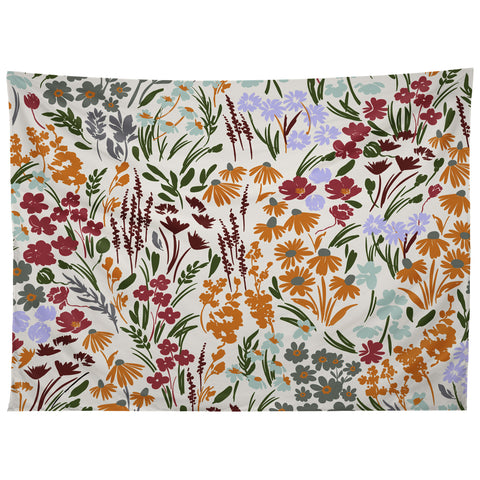 Marta Barragan Camarasa Spring flowery meadow 02 Tapestry