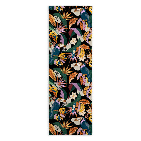 Marta Barragan Camarasa Toucans colorful dark jungle A Yoga Towel