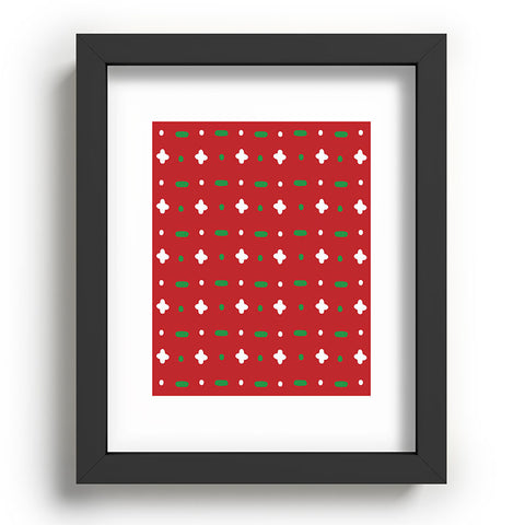 marufemia Christmas green white red Recessed Framing Rectangle