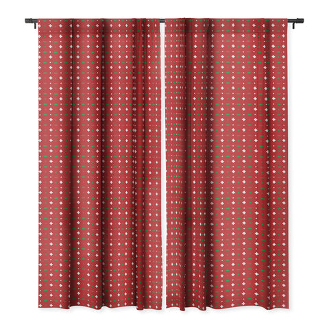marufemia Christmas green white red Blackout Window Curtain